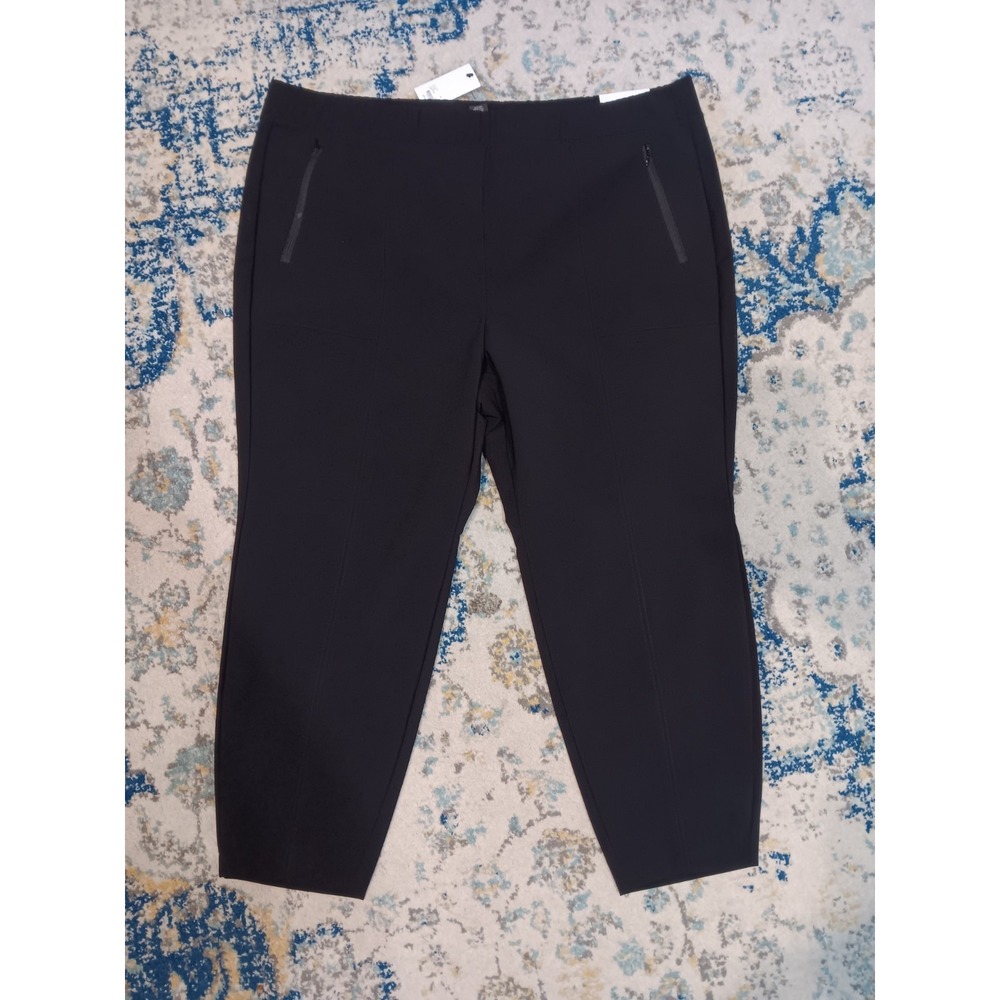 NEW Lane Bryant Women's 4X Plus Size 26 Black On-The-Go Ankle Mid Rise‎ Pant - Picture 2 of 11